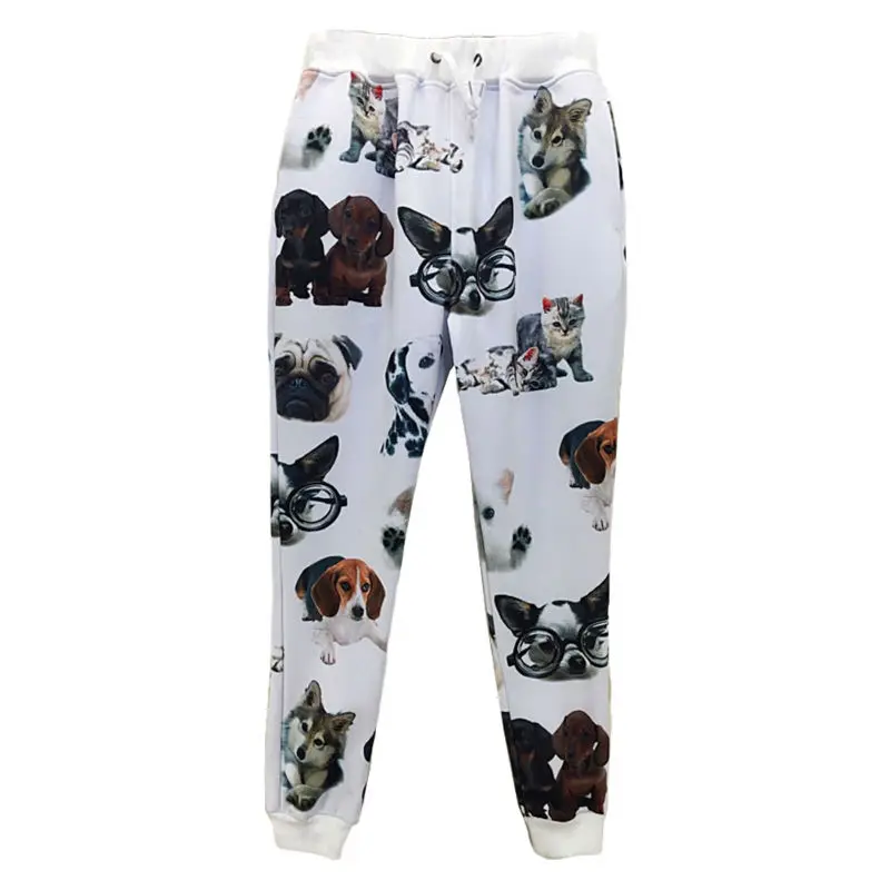 Мужские брюки для пробежек, 3D спортивные штаны с принтом животных, лев, волк, кошка, змея, собака, графические Свободные повседневные брюки, Homme, большие размеры - Цвет: Animal Funny Pants06