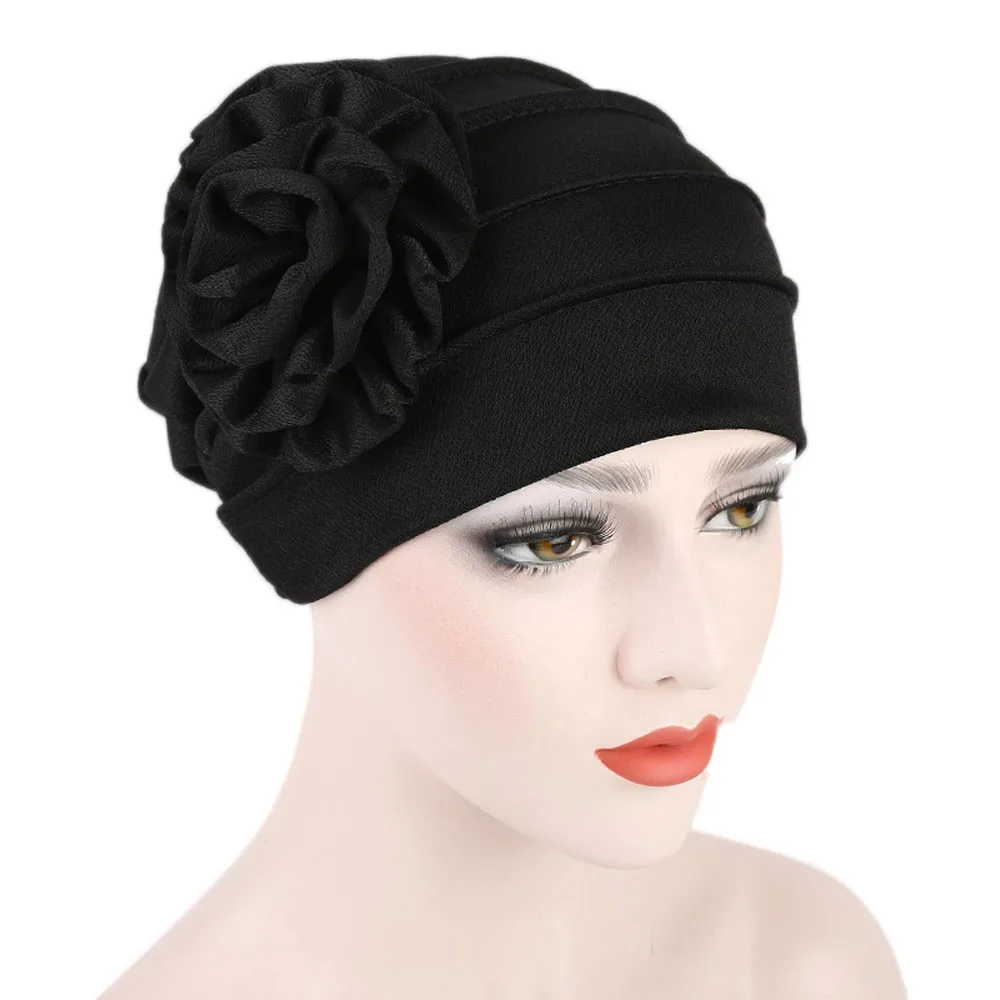 Hijabs женский мусульманский эластичный тюрбан шапка после химиотерапии шапка выпадения волос головной платок обертывание хиджиб шапка d90404