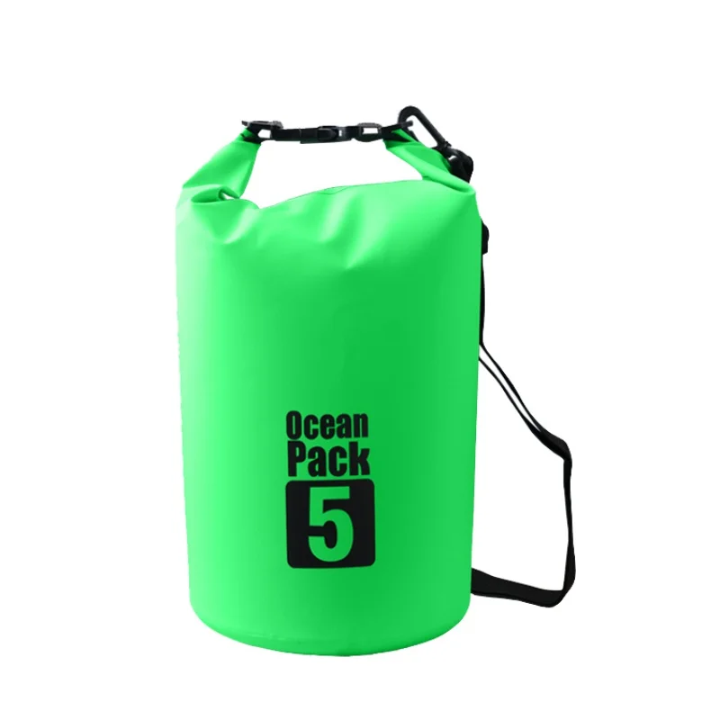 2L 3L 5L походная водонепроницаемая сумка, ПВХ, водонепроницаемая сумка для хранения, сумка для плавания, сумка для рафтинга Cano, каяк - Цвет: green 5L
