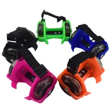 1 пара детских роликовых коньков из ПВХ, портативная мини-роликовая обувь с двойными колесами для детей, мальчиков и девочек