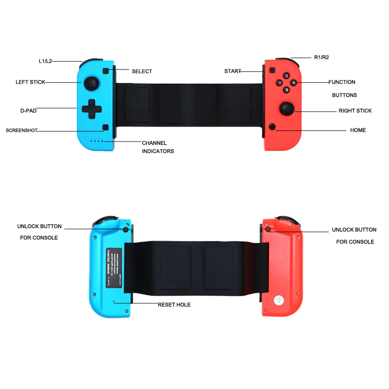 Wireless Retractable Controller Joystick For Nintend For Switch Bluetooth Gamepad Joypad For Switch Console