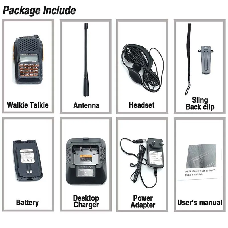 Baofeng UV 6R 7 Вт двухдиапазонный УКВ Радио рация Ham КВ трансивер Walky Talky Professional