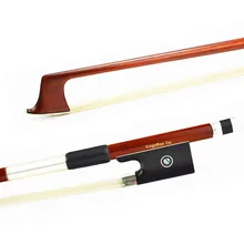 A NICE Balance PERNAMBUCO Violin Bow for PROFESSIONAL! 100% Silver Ebony Frog and Unbleached Horse Hair, 4/4 Brown Bow
