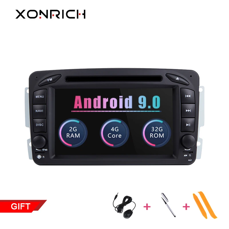 Xonrich 2 Din Android 9,0 Автомобильный мультимедийный плеер для Mercedes/Benz/W209/W168/M/ML/W168/W463/Viano/W639/Vito/Vaneo Авторадио Xonrich 2 Din Android 9,0 Автомобильный мультимедийный плеер для Mercedes/Benz/W209/W168/M/ML/W168/W463/Viano/W639/Vito/Vaneo Авторадио