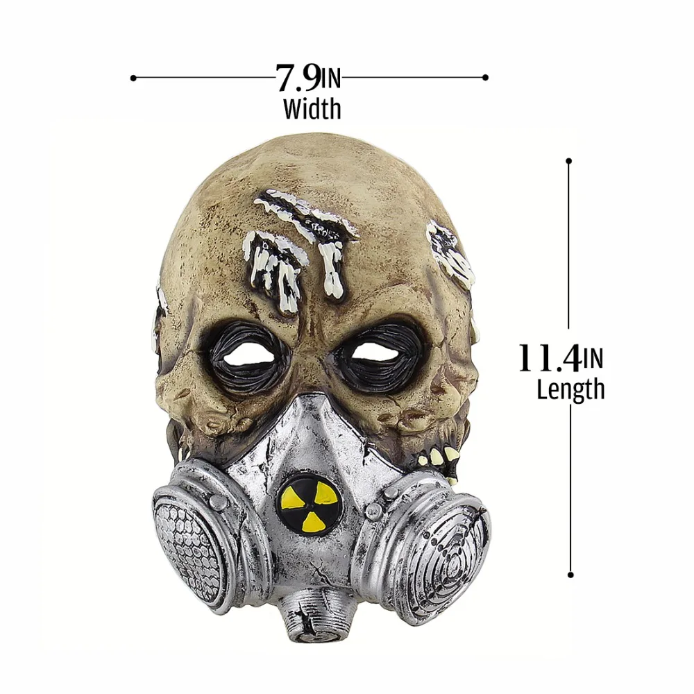 Биохимическая маска для лица с черепом, защитная маска для игры, страшное привидение, маска для Хэллоуина