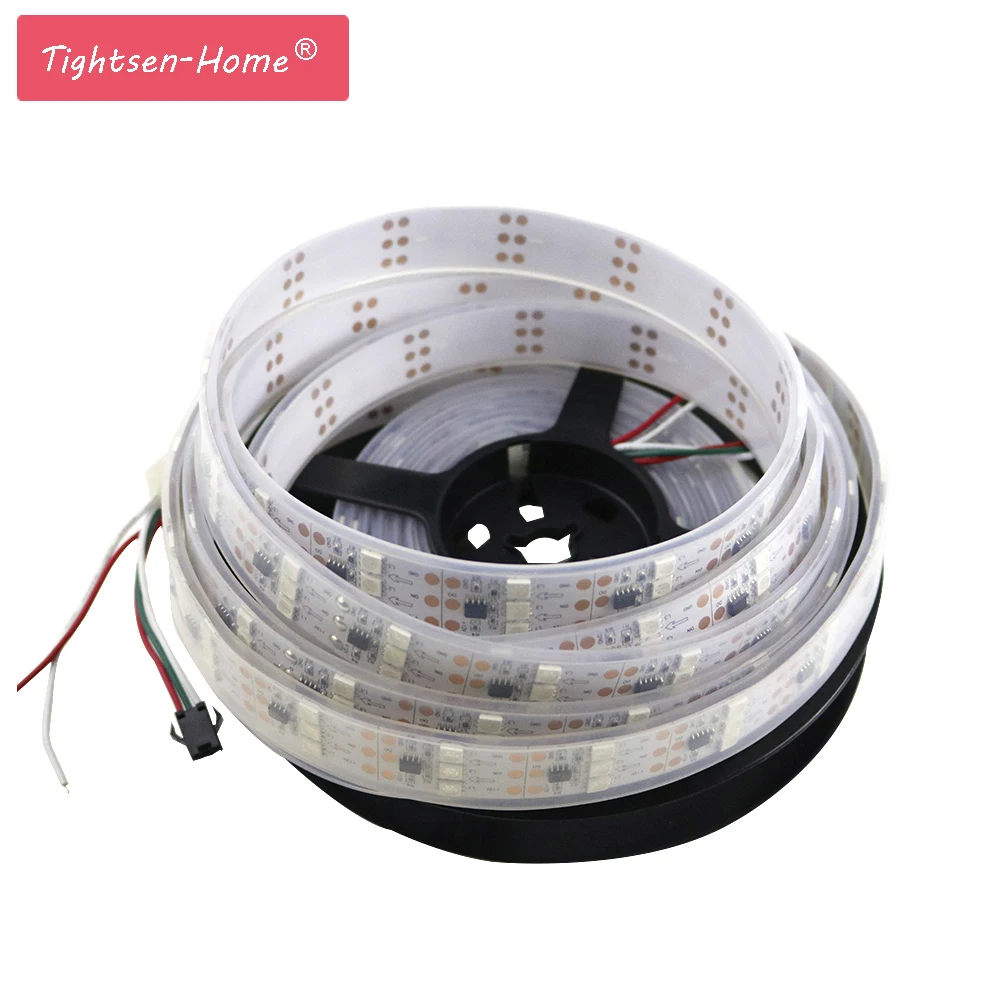 

5M WS2811 RGB led strip 5050 SMD waterproof DC12v 450leds 3*30 /90 pixels/m white pcb light ,Programmable Flexible Addressable