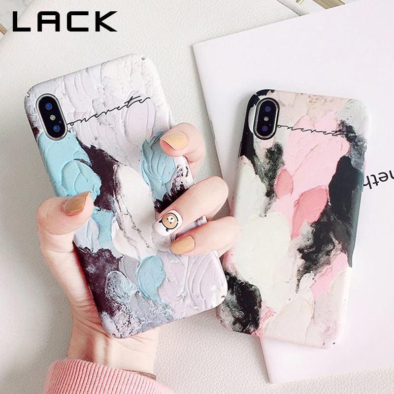 

LACK Colorful Graffiti Phone Case For iphone XS Max Case For iphone XR X 6S 6 7 8 Plus Hard PC Full Protect Cases Cartoon Cover