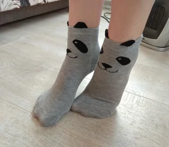 

200Pair Hot Cute Unisex Men Women 3D Printed Lovely Cartoon Pandas Socks Cotton Ankle-High Spring Autumn Socks