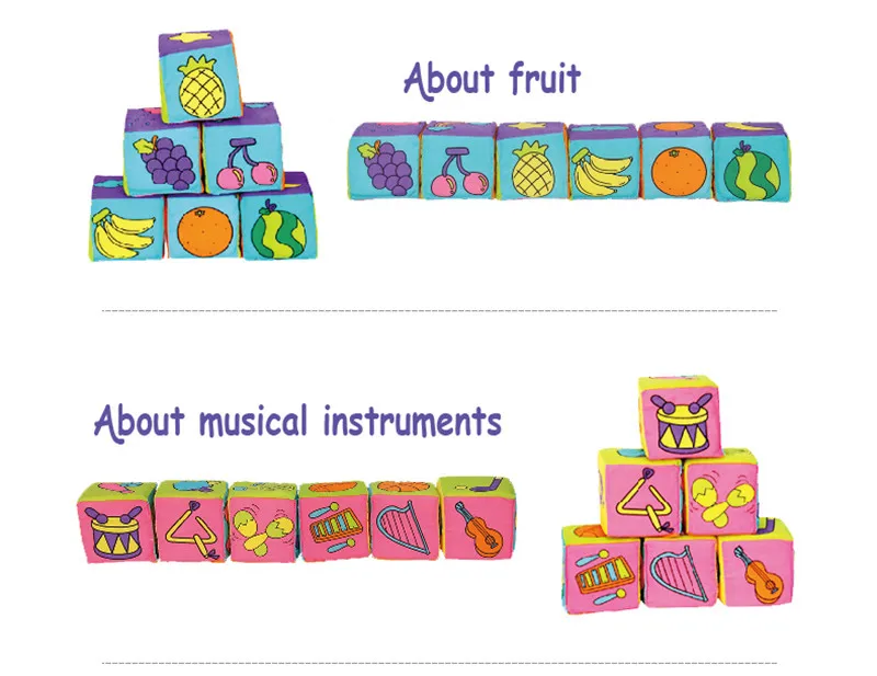 Горячее предложение! Распродажа! 6 шт. в 1 наборе, новые детские тканевые строительные блоки, Мягкая погремушка со звуком, Ранние развивающие игрушки, детские мягкие кубики, Новинка