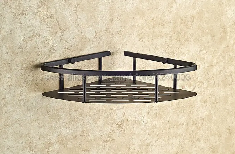 

Oil Rubbed Bronze Shower Corner Shelf Wall Mount Shampoo Storage Shelf Rack Bathroom Basket Holder Kba529