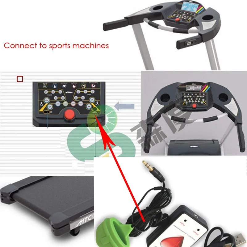 a Sports Fitness Machines Accessories Ear Finger Clip Infrared Heart Rate Sensor USB Heart Rate Monitor with Compatible Software for Computer