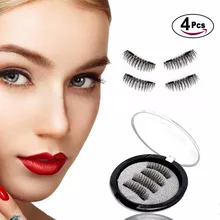 CLOTHOBEAUTY Magnetic Eyelashes with 2 Magnets,Handmade No Glue Full Eye Natural Soft Reusable 3D False Eyelashes for Makeup