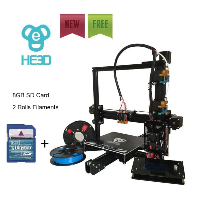 HE3D reprap auto level EI3 DIY 3D printer impresora full metal extruder large printing size heating bed to 110 degree