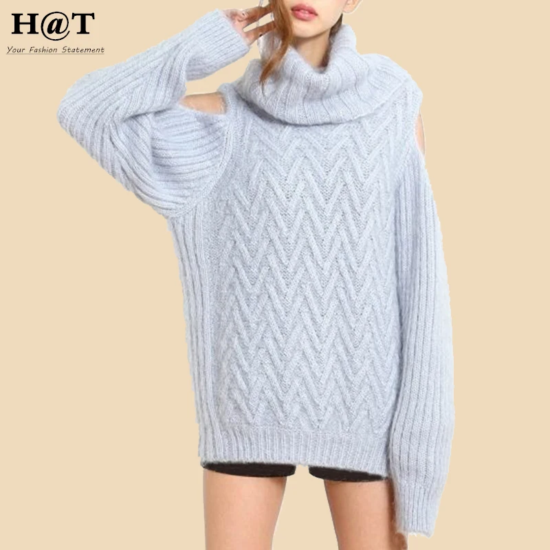 Popular Wool Cable Knit Sweater-Buy Cheap Wool Cable Knit Sweater SW133 Celebrity Style Women's Off Shoulder Turtlneck Roll Neck Autumn Sweater Cable Knitted Feminine Pullover Knitwear - Popular Wool Cable Knit Sweater-Buy Cheap Wool Cable Knit Sweater
