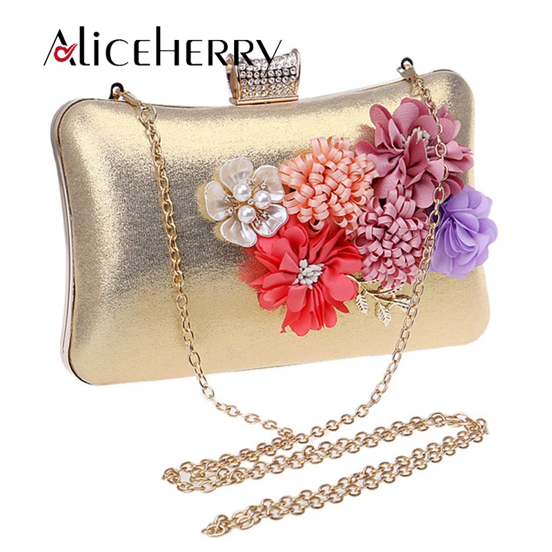 

Luxury clutch handbags women famous brands diamond flower evening cluthes wedding party bags gold red blue silver