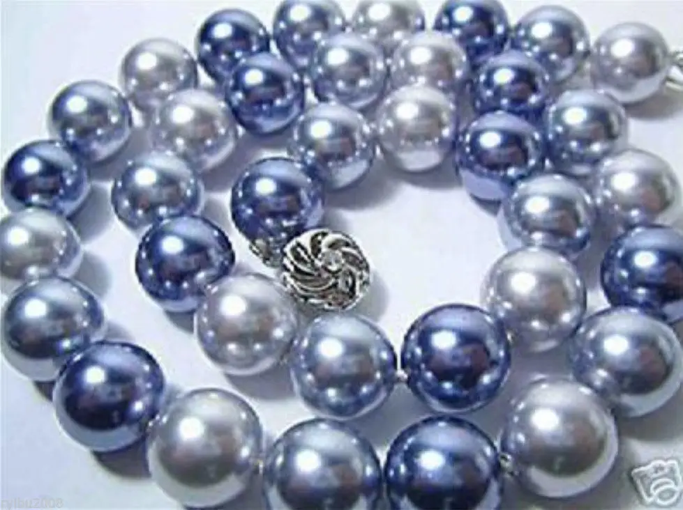 

10mm Multicolor South Sea Shell Pearl Necklace 18" AAA+ 5.27