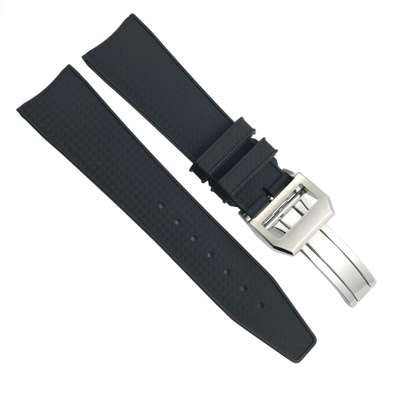 22*18mm Rubber Silicone Watchband Strap For IWC IW323101 Portugieser Series