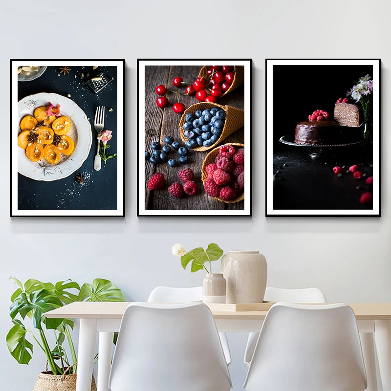 Nordic-Style-Dessert-Fruit-Photography-Canvas-Painting-Posters-Print-Modern-Wall-Art-Pictures-For-Dinning-Room