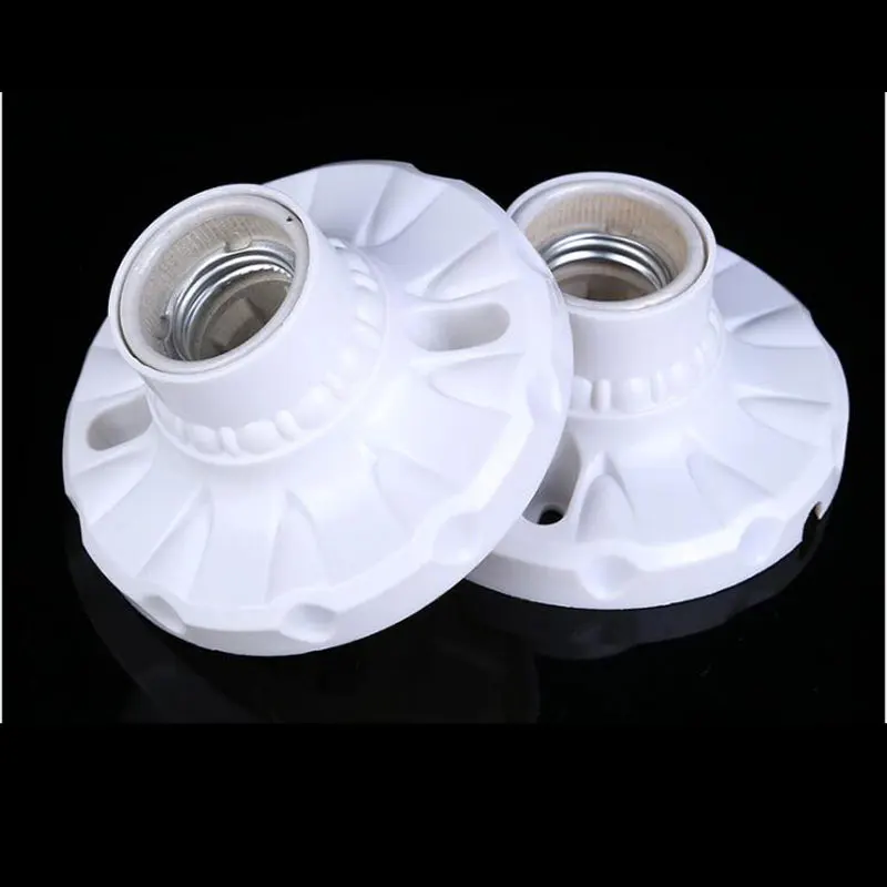 E27 Circular Ceramic Lamp Holder Pottery and Porcelain Screw Lamp Base