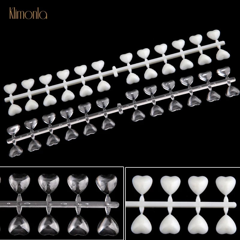 

2pcs/lot Nail Tips Color Chart Heart Design Nail Art Display UV Gel Polish Manicure Practice Board Acrylic Nail Beauty Tools