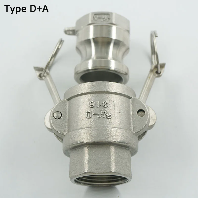 

1 1/2 " Type D+A Camlock Coupler Stianless Steel 304 Quick Disconnection Coupler BSPT Female thread