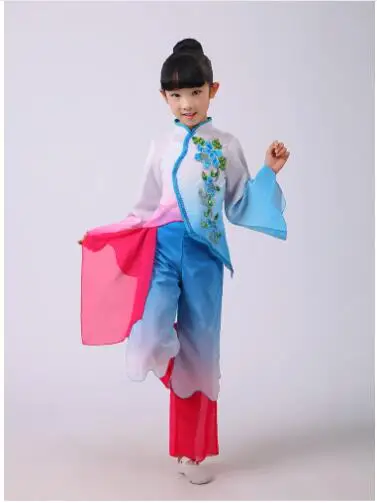 Dance Costumes Children's Group Dance Lotus Flowers Blossoming Chinese Classical Fairy Stage Performance Costumes