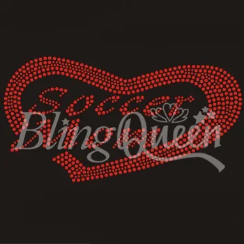 

BlingQueen 25PCS/LOT Korean Rhinestone Transfers Soccer Mom Design