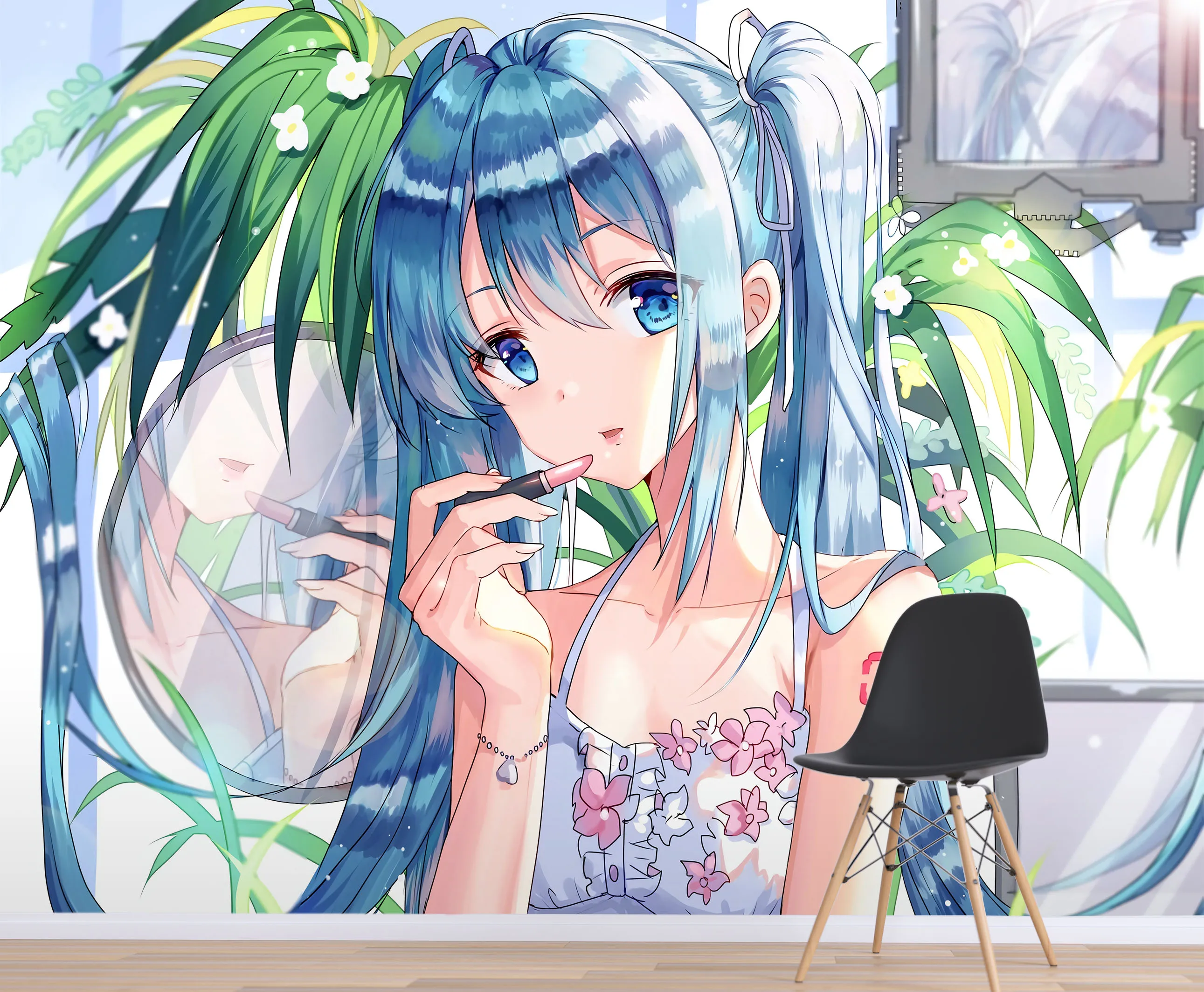 

[Self-Adhesive] 3D Hatsune Miku 616 Japan Anime Wall Paper mural Wall Print Decal Wall Murals