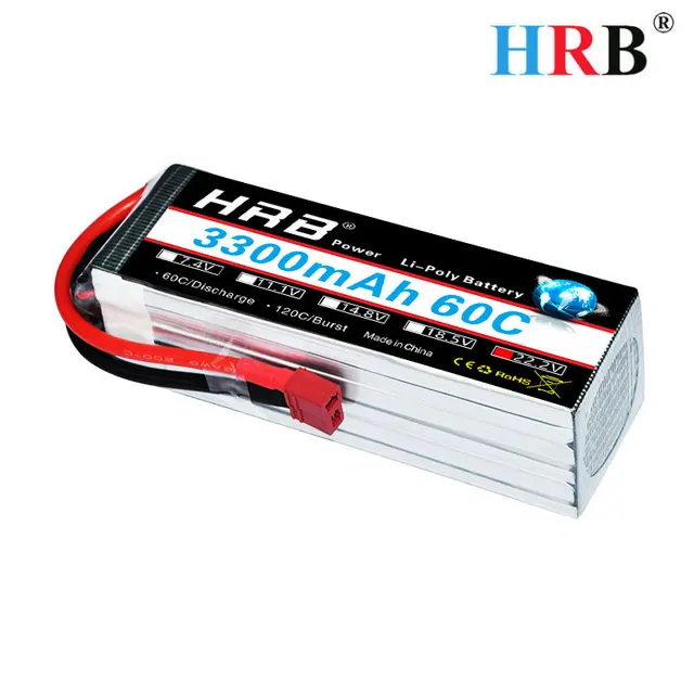 HRB Battery Lipo 6s 22.2V 3300mAh 60C Max 120C Lipo