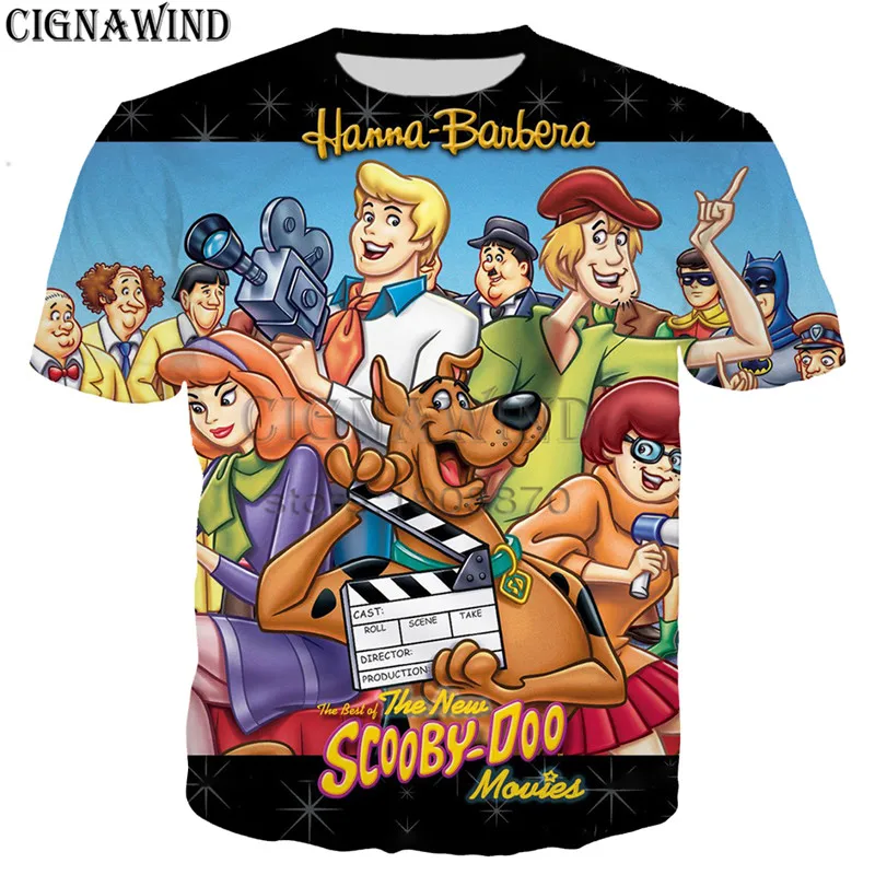 

New arrive popular cartoon scooby doo t shirt men women 3D print Novelty funny t shirts summer tops hip hop tshirt streetwear
