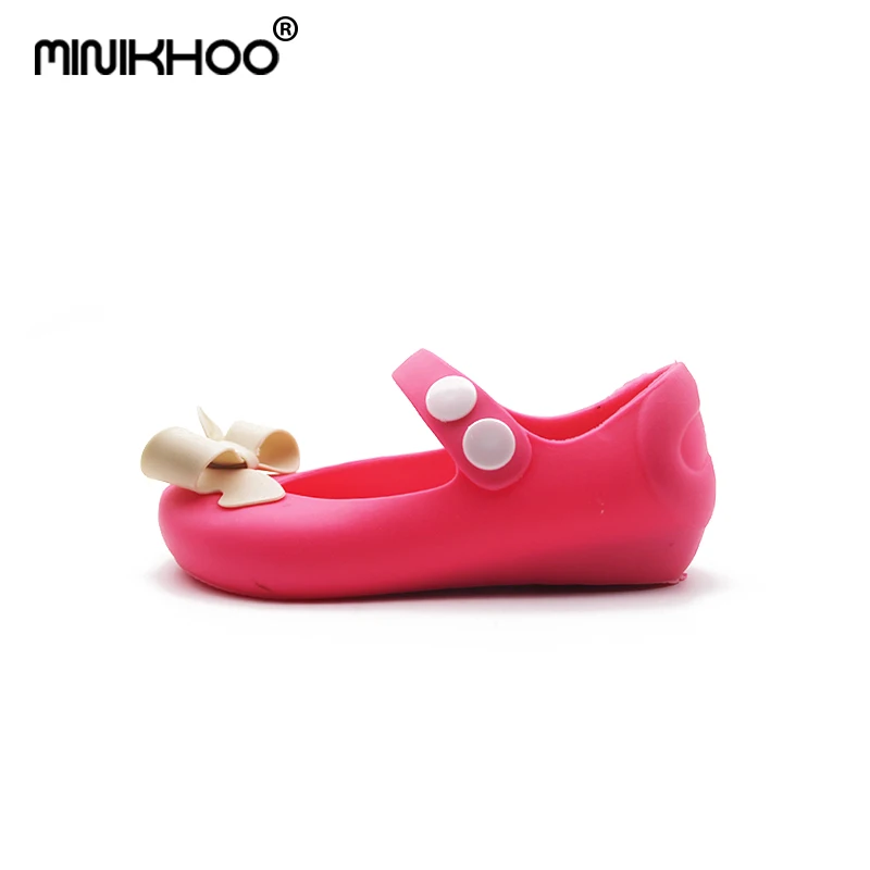 Melissa/Новинка 2018 года прозрачные сандалии с маленьким бантом для девочек Melissa