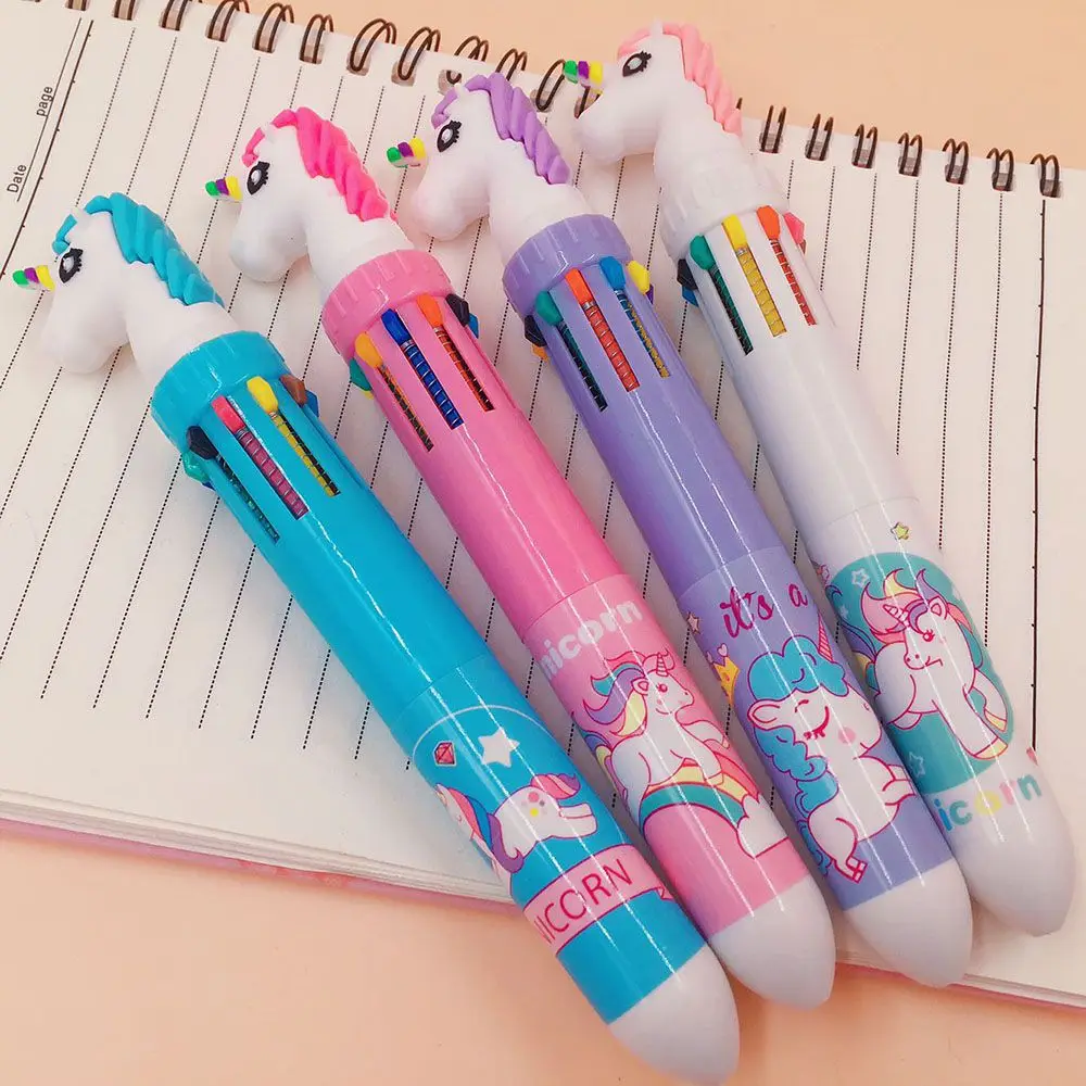 

1PC Dream Unicorn 10 Colors Chunky Ballpoint Pen School Office Supply Cute Kawaii Kids Gift Stationery Papelaria Escolar