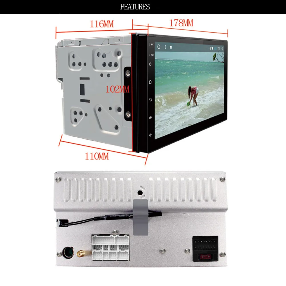 Perfect SZBULOAI Android 8.1 System 16G Memory Touch Screen 7 Inch HD Car Bluetooth MP5 Player 2 DIN Universal GPS Navigation WIFI 1