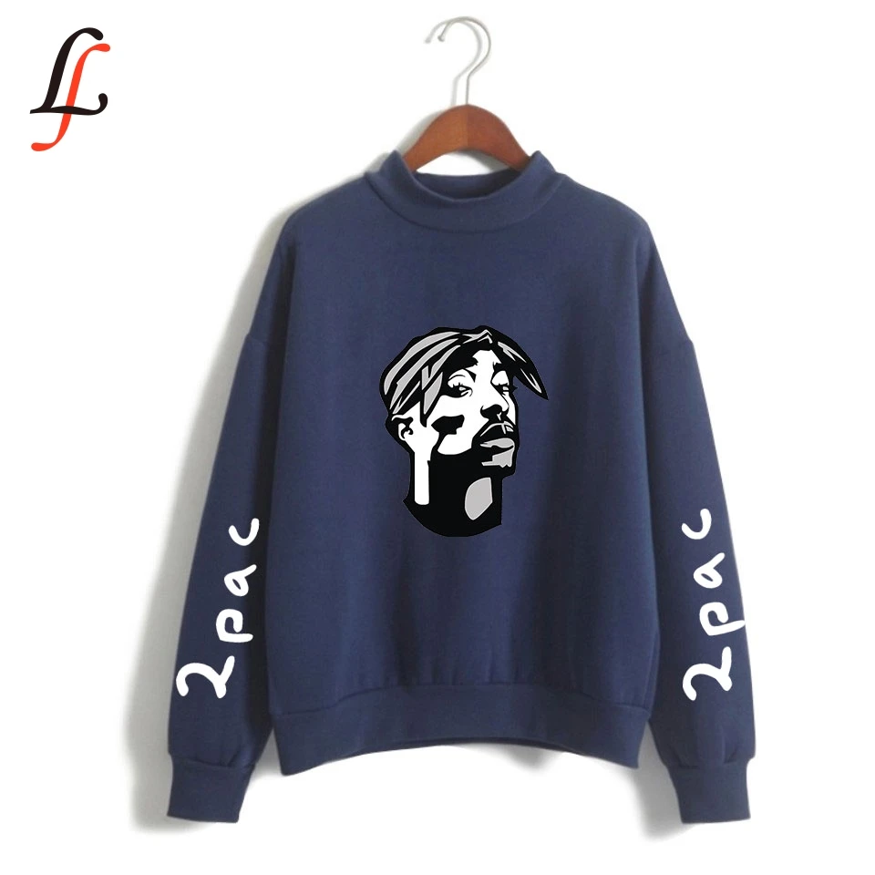 2PAC harajukuTurtleneck толстовки с капюшоном и свитшоты в стиле Кей поп для женщин одежда оверсайз хип хоп Bangtan Boys