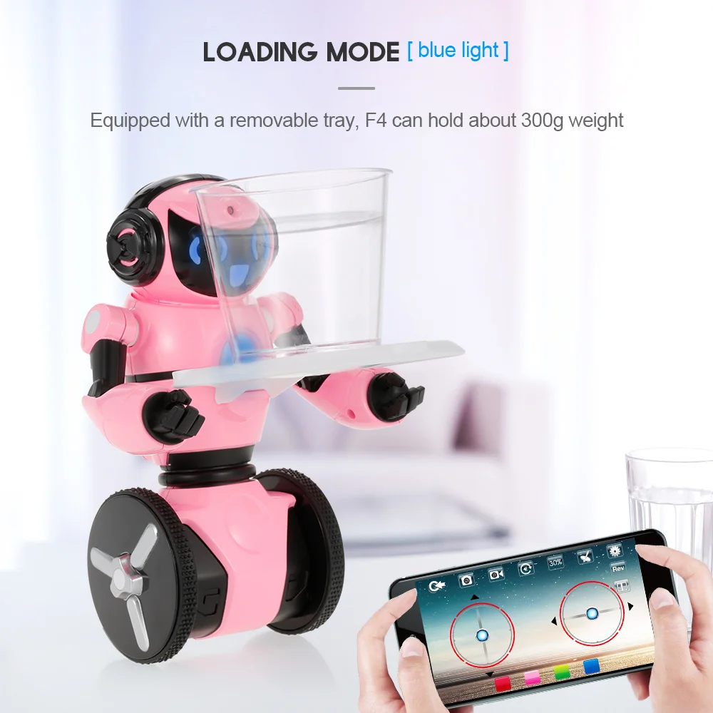 Робот Wltoys RC F4 с камерой 0 3 МП Wi Fi FPV управление через приложение интеллектуальный G