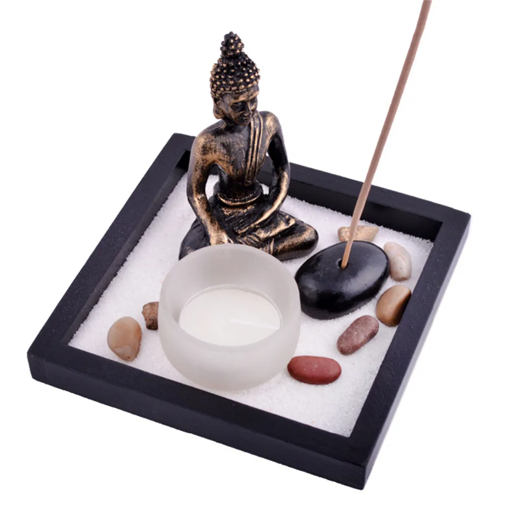 Zen садовый гартенский песочный Будда камни поджигатель ДЛЯ ладана Фен шуй T1020|holder