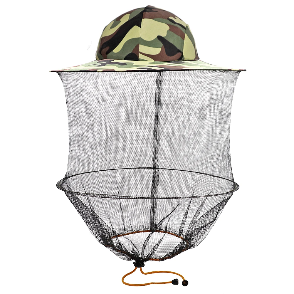 

Bee Keeping Protective Hat Anti bee Two-Layer Head Top Camouflage Hat-Veil Combo Bee Hat Bug Mesh Mask Beekeeping