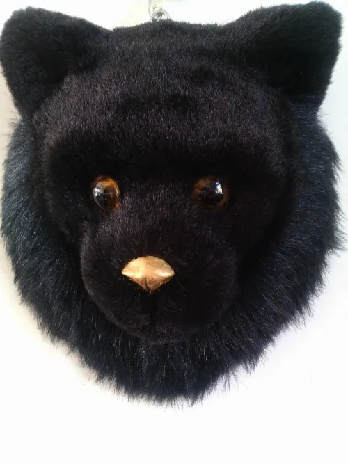 

simulation cute black bear head 24x24cm model polyethylene&furs bear model home decoration props ,model gift d318