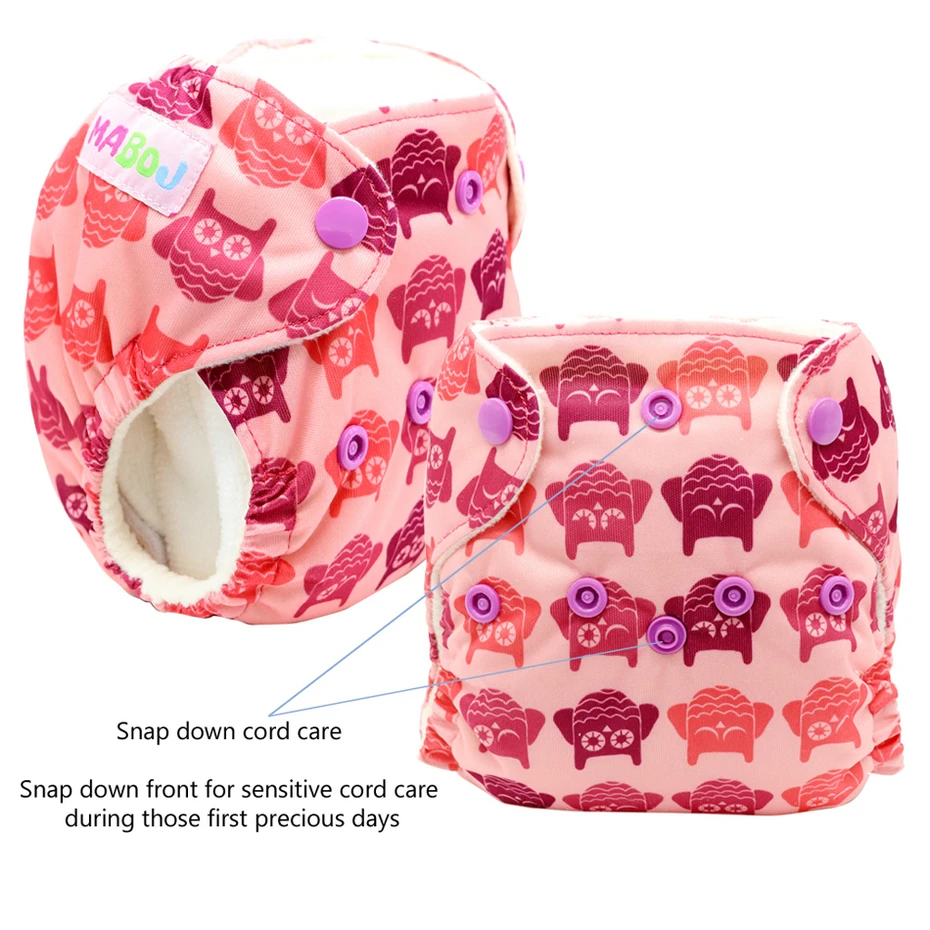 

MABOJ Newborn Cloth Diapers All in One for 0-3 Months Newborn AIO Cloth Diaper Waterproof Washable