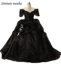 Черный готический бальные платья платье Вечерние для выпускного вечера манжета с воротником клуб бальное vestidos De 15 Anos сладкий 16 280