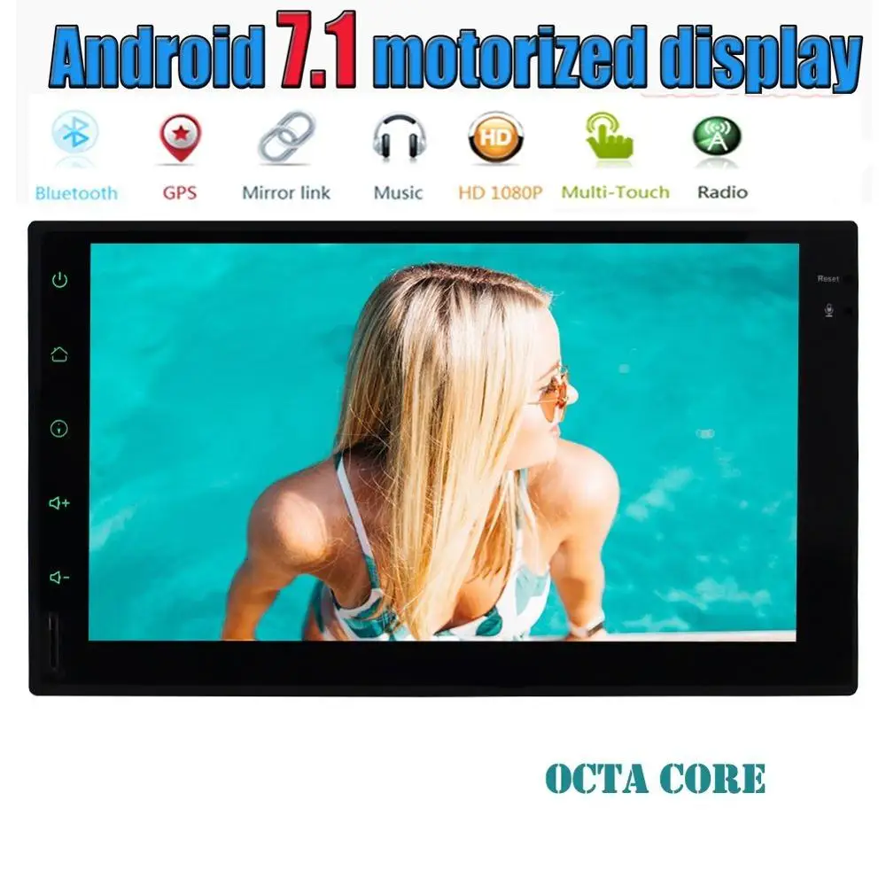 EinCar Android 7.1 Car Stereo Octa Core 2GB 32GB Double Din 7'' Vehicle GPS Headunit In Dash Navigation Autoradio Bluetooth/WiFi