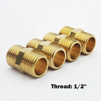

Free shipping 10pcs 1/2"-1/2" Reducing coupler thread pipe joint copper stainless steel tube connector brass connectors
