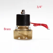 Нормально открытый электромагнитный клапан воды Воздух N/O 2 Way 3/" AC 220 V 2W200-20K латунный корпус DC12V 24 V AC110V 220 V медный клапан