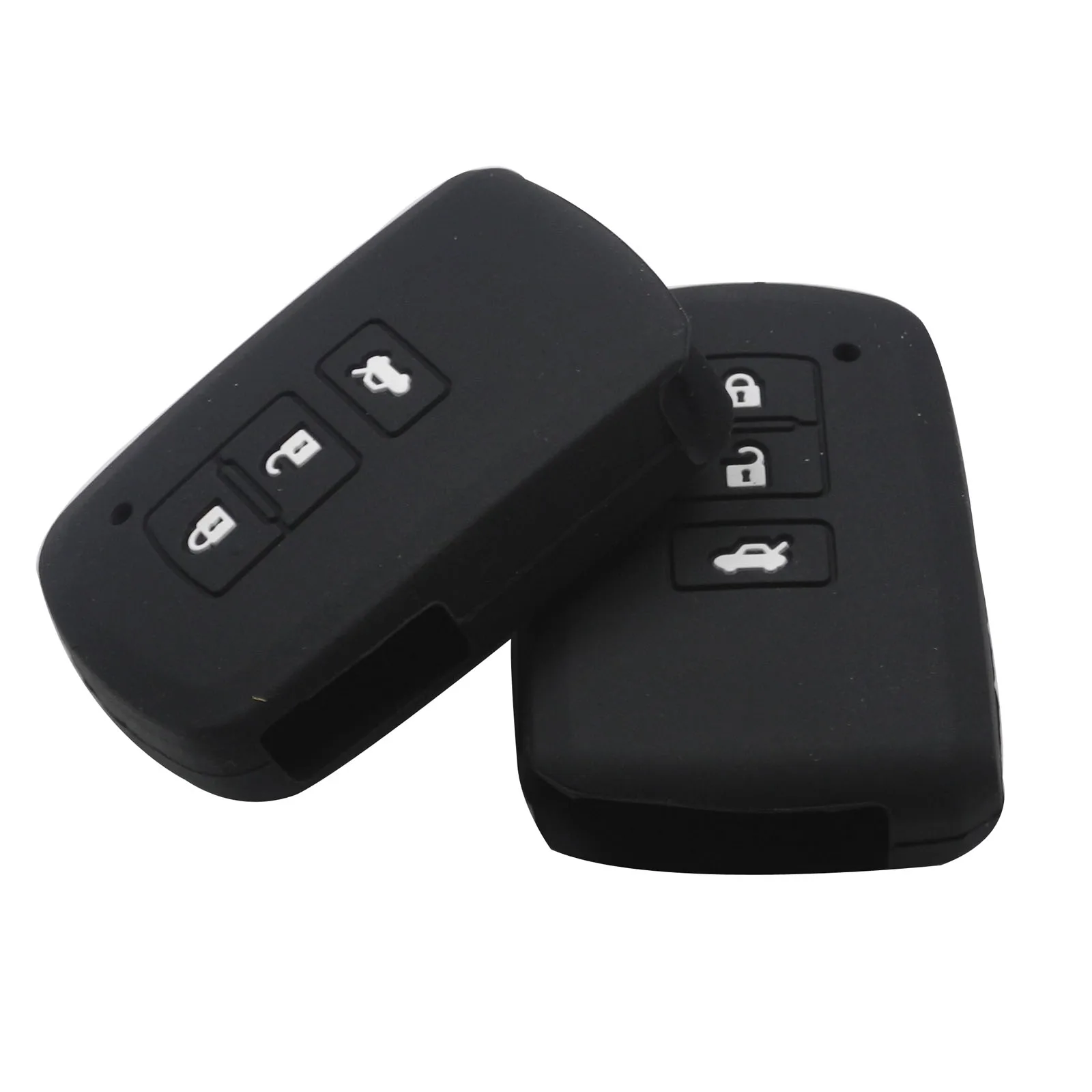 Keyforkess nuovo astuccio portachiavi in Silicone per Toyota Camry 7 Highlander 3 pulsanti Smart Car Key Cover -