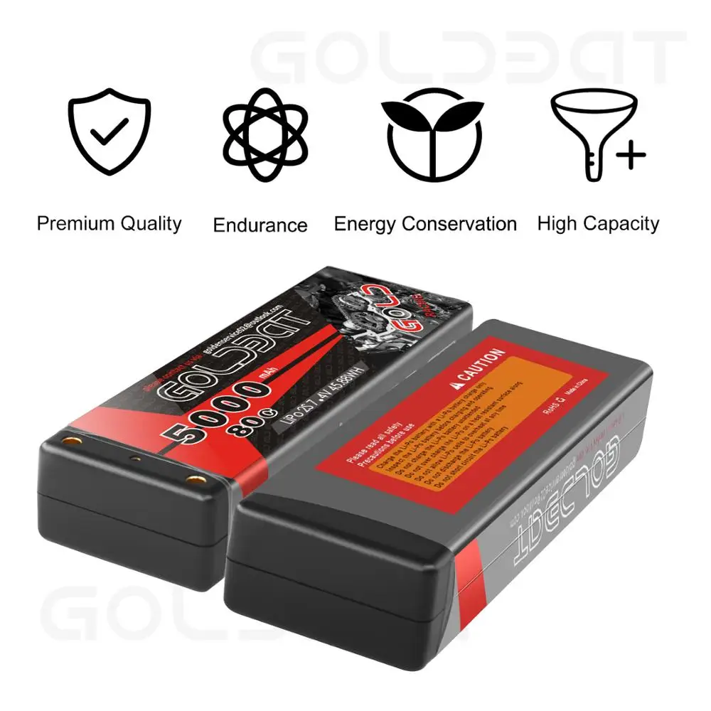 Аккумулятор GOLDBAT 7 4 В lipo 5000 мАч для радиоуправляемого автомобиля 80C аккумулятор