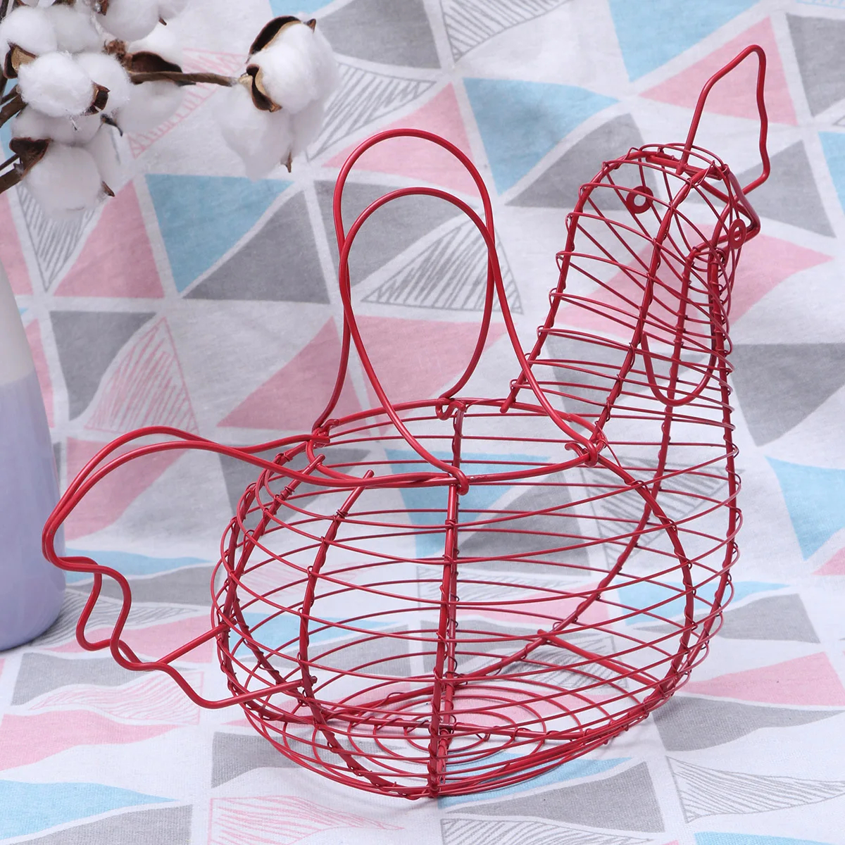 Креативная железная корзина для хранения яиц в форме курицы держатель для яиц домашний контейнер для овощей Органайзер корзина