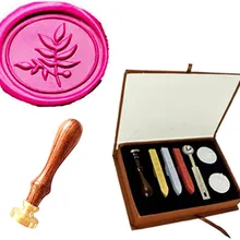 Винтаж прекрасно лист индивидуальный логотип свадебные приглашения Воск уплотнительное штамп Щупы для мангала ложка подарочная коробка комплект