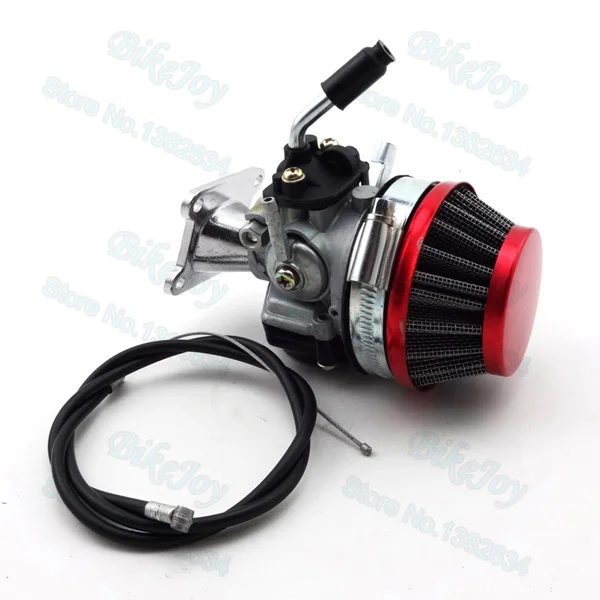 

Red Performance Carb Carburetor Air Filter Throttle Cable Kit For 47cc 49cc Mini Dirt Pocket Bike ATV Quad Motorcycle Motocross