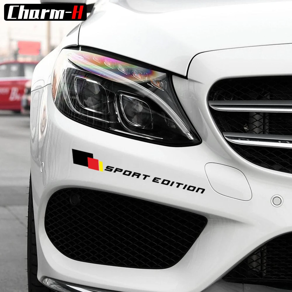 Наклейка на передний бампер для Mercedes Benz A C E CLA GLA GLC Class A45 W204 W205 W212 W213 C63 W176 GLA45 W117 X117