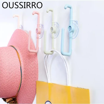 

1pcs MultiFunctional Sucker Hanging Hooks Vacuum Suction Cup Hook High Quality PP Strong Towel Rack Kitchen Bathroom Accessories